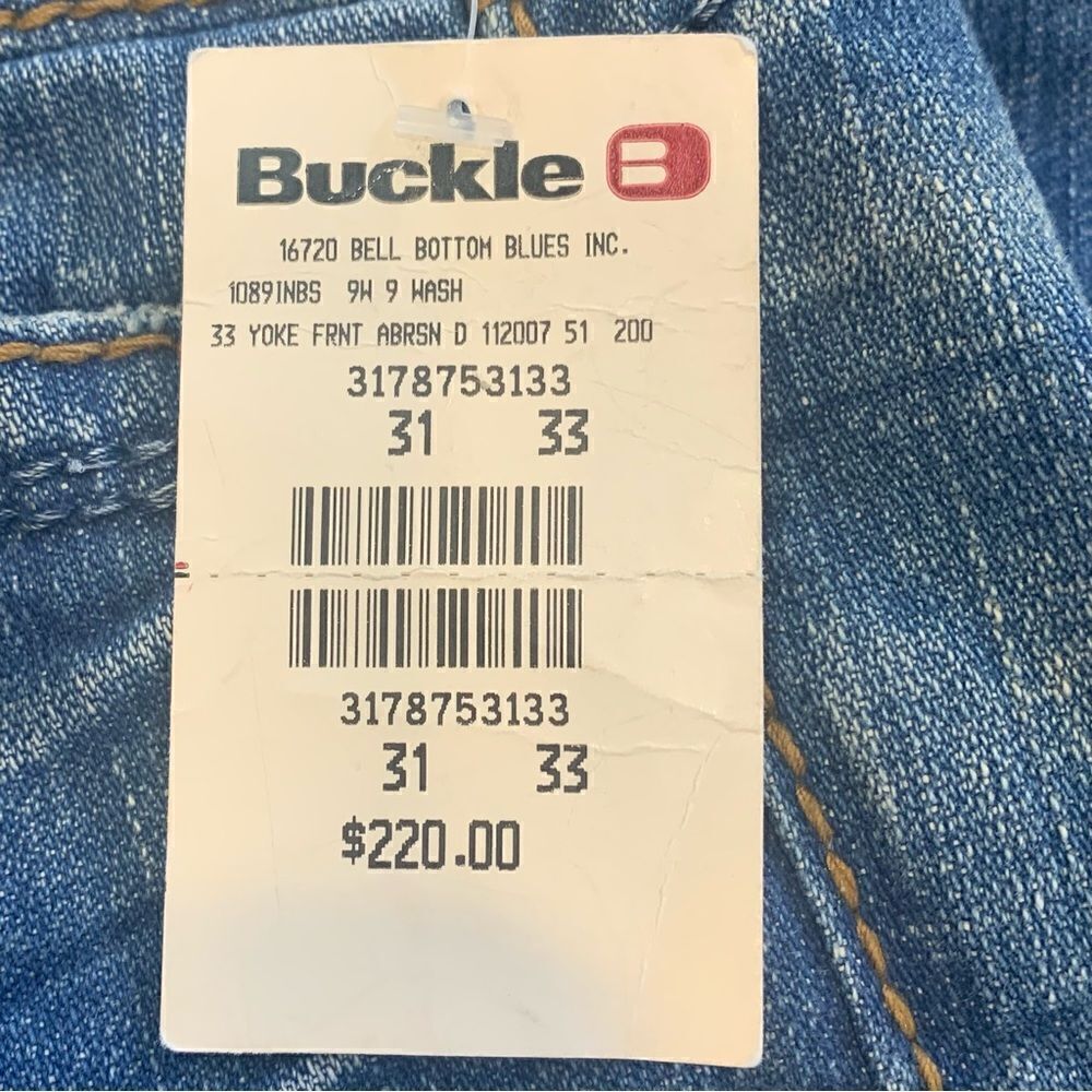The Buckle Blue Tattoo Bell Bottom Blues Jeans Size 31 - Picture 9 of 10